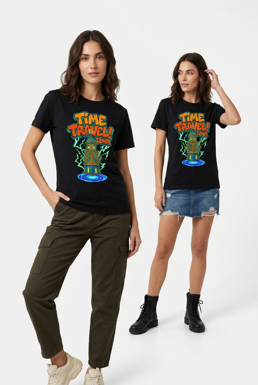 Time Travel İzmir Esprili %100 Pamuklu Tasarım T-Shirt