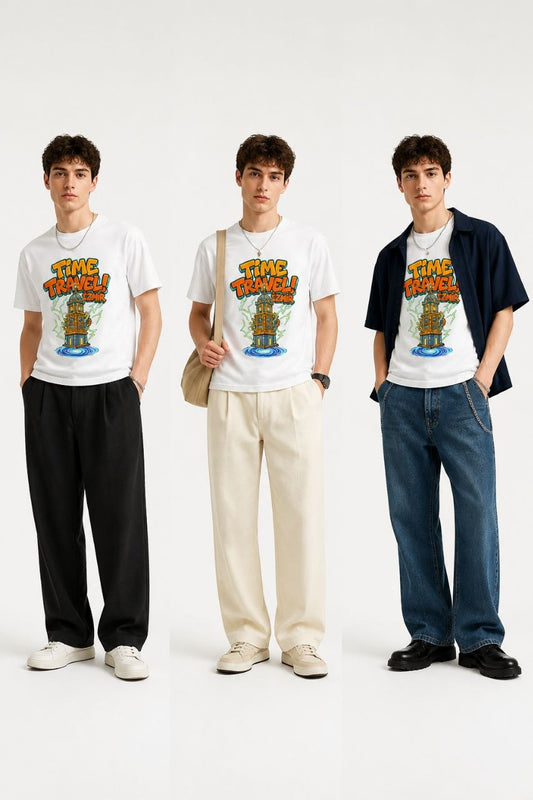 Time Travel İzmir Esprili %100 Pamuklu Tasarım T-Shirt