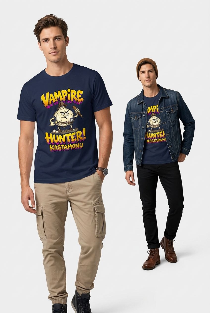 Vampire Hunter Kastamonu Esprili %100 Pamuklu Tasarım T-Shirt