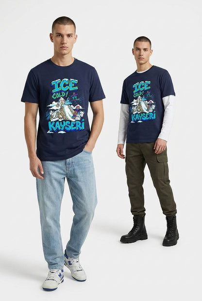 Ice Cold Kayseri Esprili %100 Pamuklu Tasarım T-Shirt