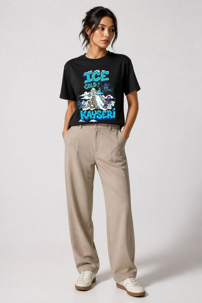 Ice Cold Kayseri Esprili %100 Pamuklu Tasarım T-Shirt