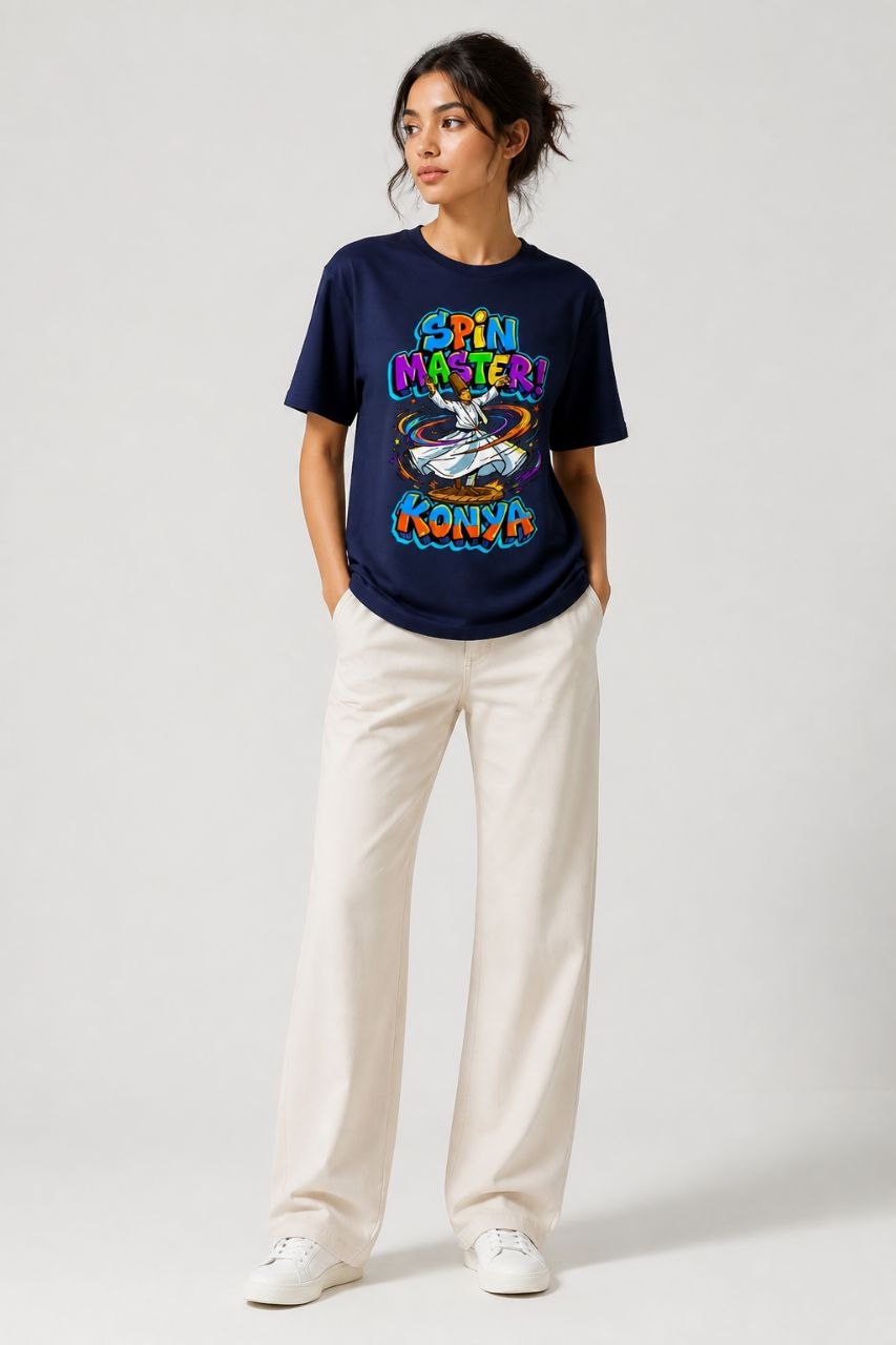 Spin Master Konya Esprili %100 Pamuklu Tasarım T-Shirt