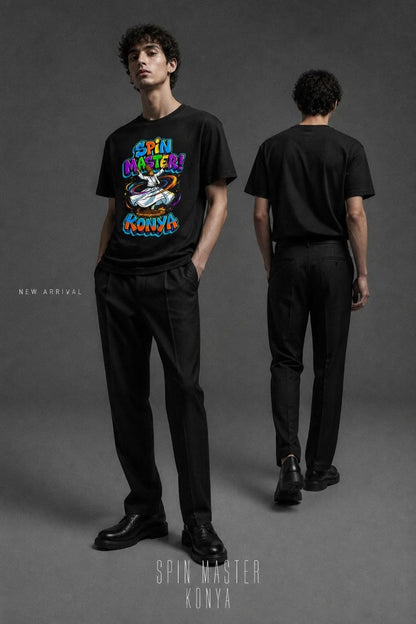 Spin Master Konya Esprili %100 Pamuklu Tasarım T-Shirt