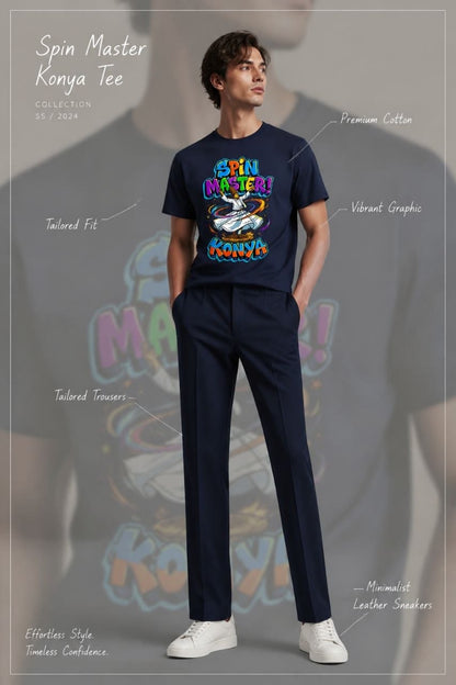 Spin Master Konya Esprili %100 Pamuklu Tasarım T-Shirt
