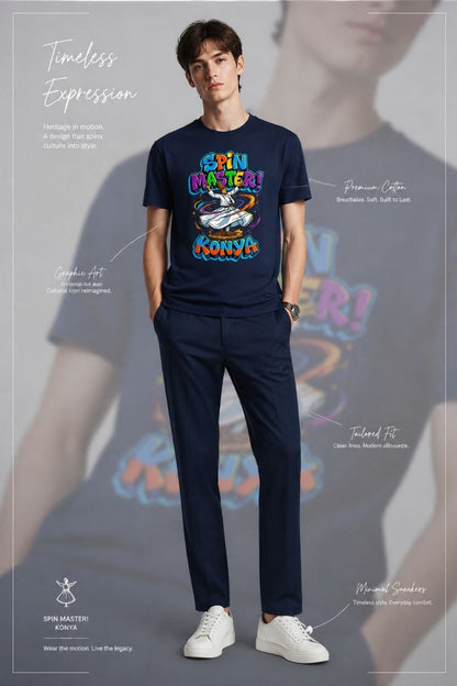 Spin Master Konya Esprili %100 Pamuklu Tasarım T-Shirt