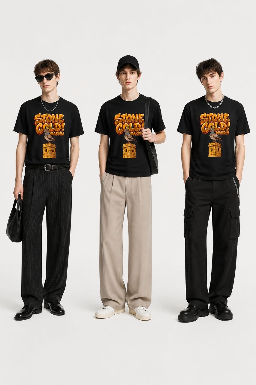 Gold Mardin Esprili %100 Pamuklu Tasarım T-Shirt