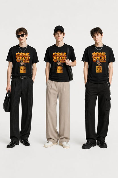 Gold Mardin Esprili %100 Pamuklu Tasarım T-Shirt