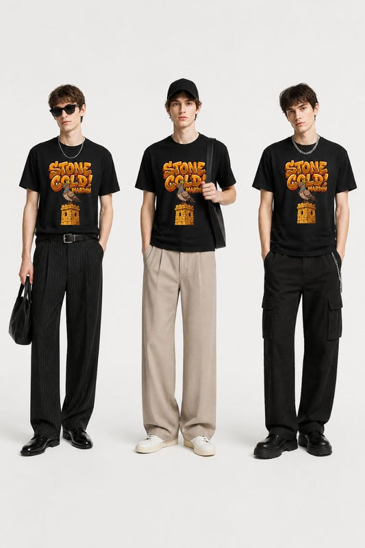 Gold Mardin Esprili %100 Pamuklu Tasarım T-Shirt