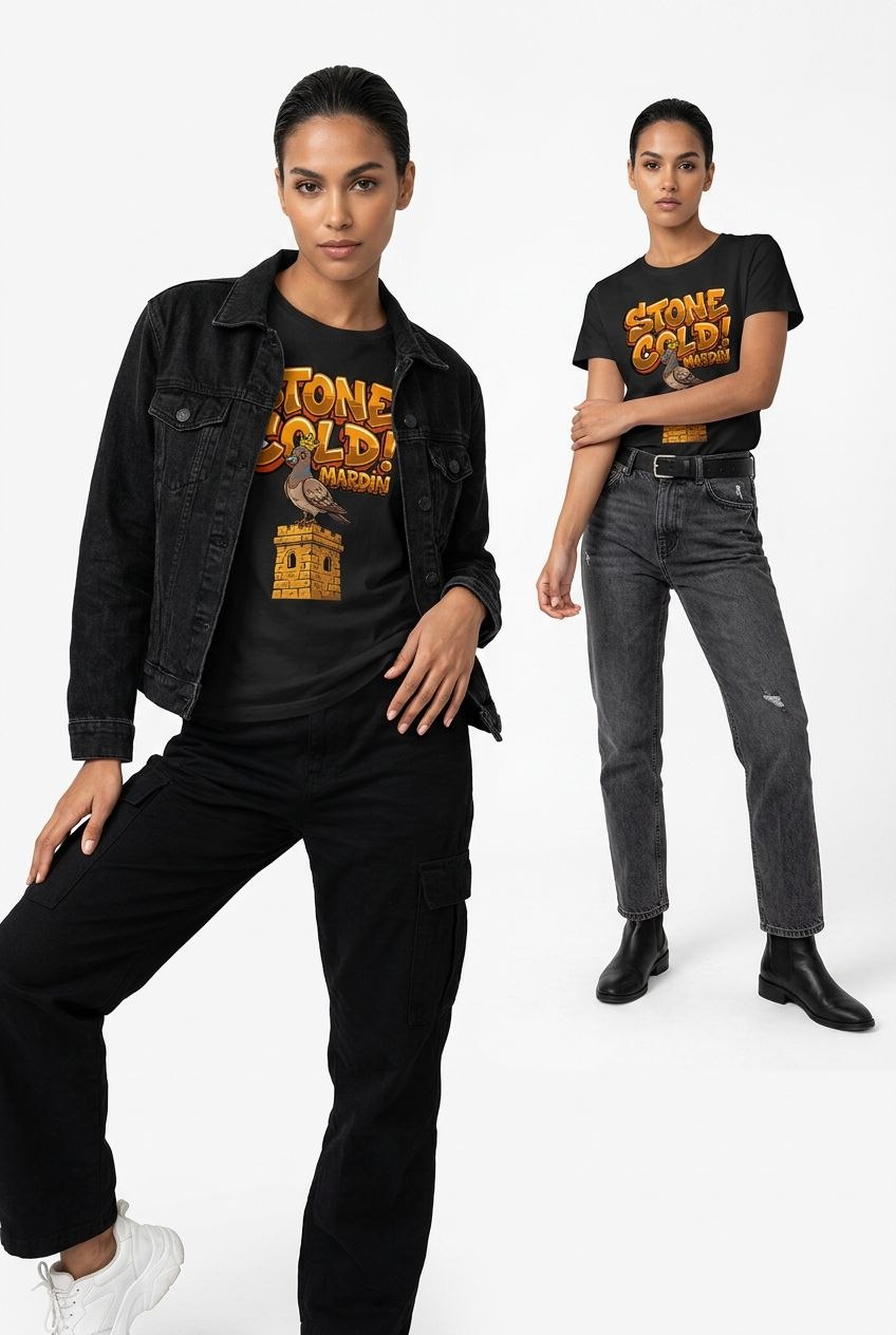 Gold Mardin Esprili %100 Pamuklu Tasarım T-Shirt