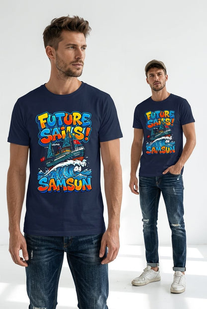 Future Sails Samsun Esprili %100 Pamuklu Tasarım T-Shirt