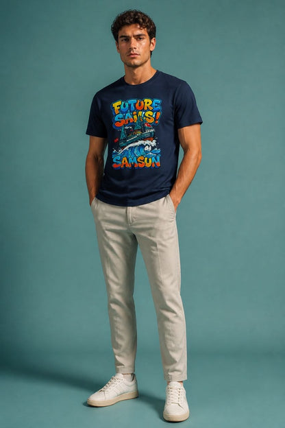 Future Sails Samsun Esprili %100 Pamuklu Tasarım T-Shirt