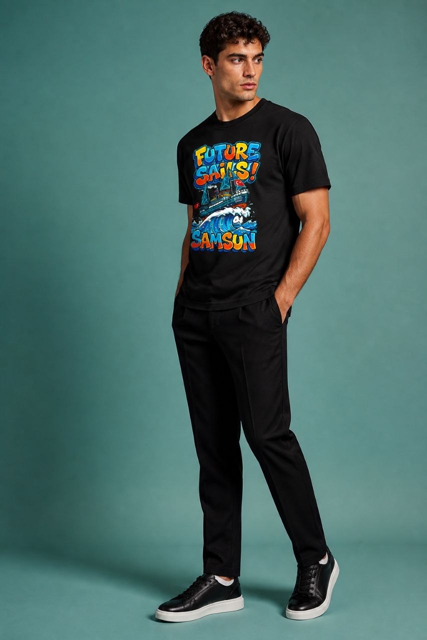 Future Sails Samsun Esprili %100 Pamuklu Tasarım T-Shirt