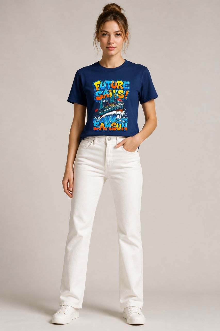 Future Sails Samsun Esprili %100 Pamuklu Tasarım T-Shirt