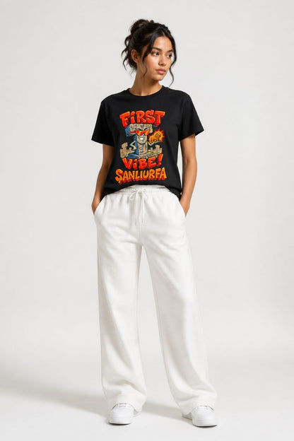 First Vibe Şanlıurfa Esprili %100 Pamuklu Tasarım T-Shirt
