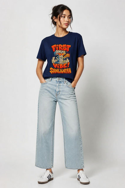 First Vibe Şanlıurfa Esprili %100 Pamuklu Tasarım T-Shirt