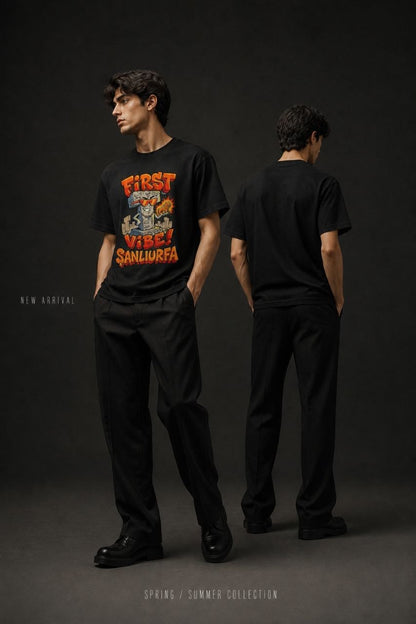 First Vibe Şanlıurfa Esprili %100 Pamuklu Tasarım T-Shirt