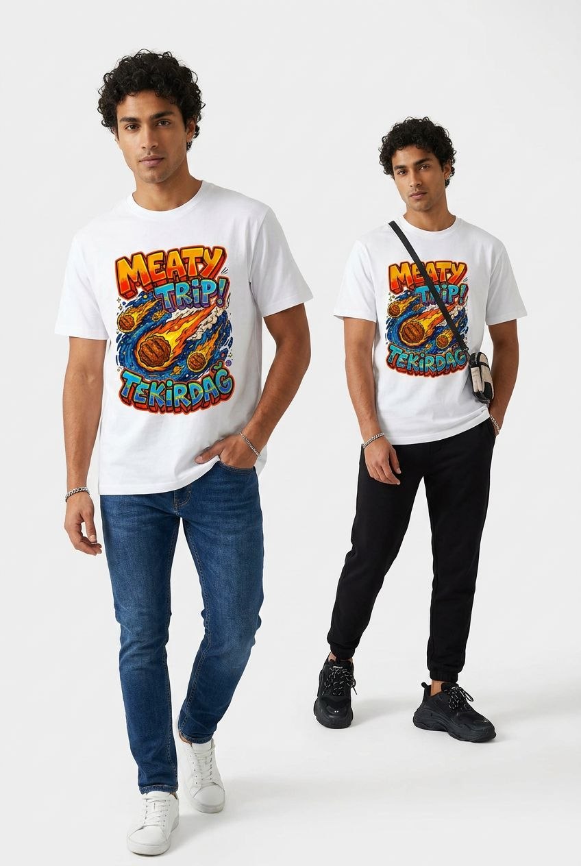 Meaty Trip Tekirdağ Esprili %100 Pamuklu Tasarım T-Shirt