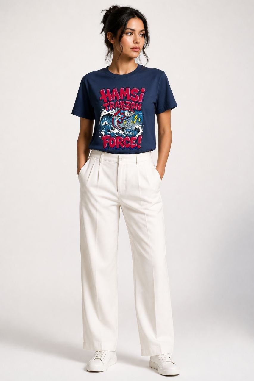 Hamsi Force Trabzon Esprili %100 Pamuklu Tasarım T-Shirt
