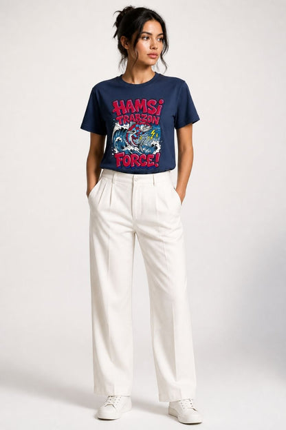 Hamsi Force Trabzon Esprili %100 Pamuklu Tasarım T-Shirt