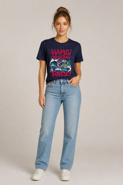 Hamsi Force Trabzon Esprili %100 Pamuklu Tasarım T-Shirt