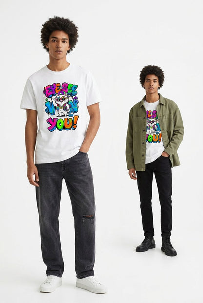 Eye See Van You Esprili %100 Pamuklu Tasarım T-Shirt