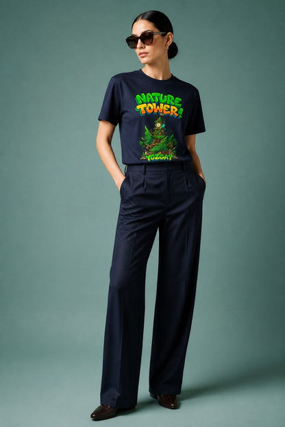 Nature Tower Yozgat Esprili %100 Pamuklu Tasarım T-Shirt