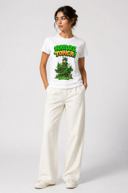 Nature Tower Yozgat Esprili %100 Pamuklu Tasarım T-Shirt