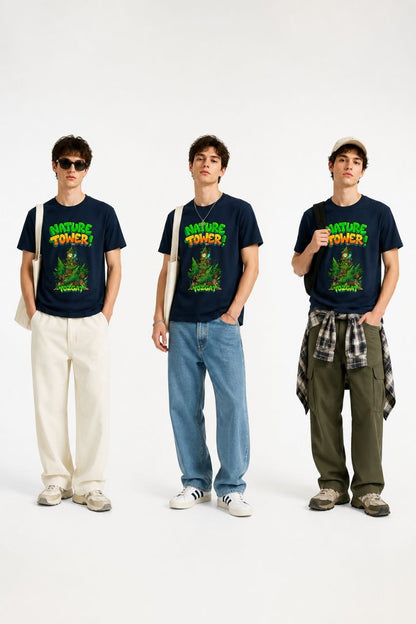 Nature Tower Yozgat Esprili %100 Pamuklu Tasarım T-Shirt