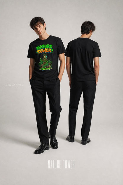 Nature Tower Yozgat Esprili %100 Pamuklu Tasarım T-Shirt