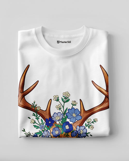 Antler Bloom – Silence Blooms T-Shirt