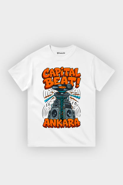 ANKARA Temalı %100 Pamuklu Tasarım Kadın Tişört
