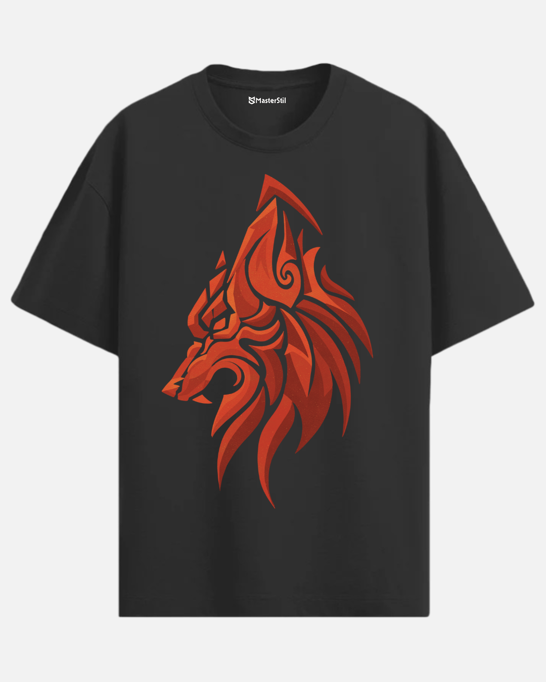 Spirit of Fire - Tribal Wolf - Oversize T-Shirt