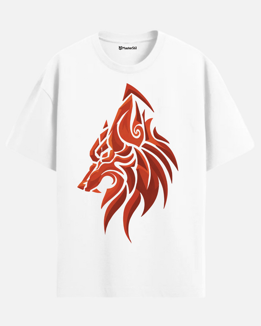 Spirit of Fire - Tribal Wolf - Oversize T-Shirt
