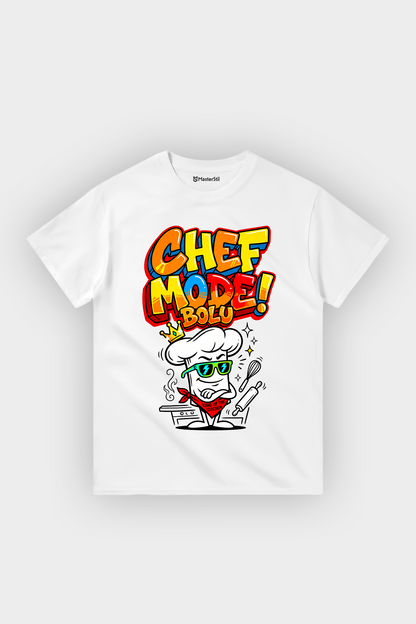 Chef Mode Bolu Esprili %100 Pamuklu Tasarım T-Shirt