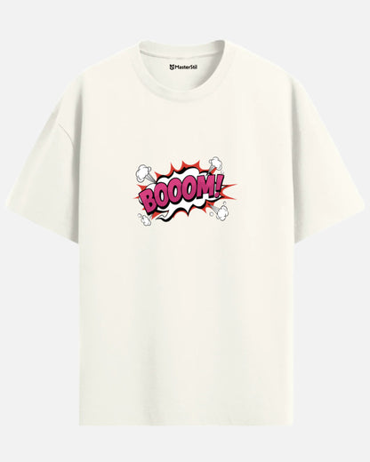 BOOOM! – Çizgi Roman Patlamalı PopArt Tişört | Oversize Eğlenceli Unisex Stil