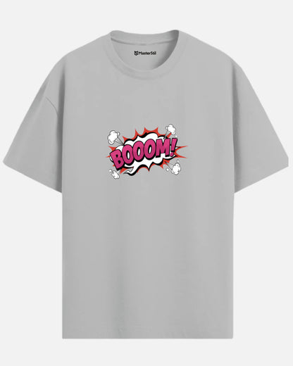 BOOOM! – Çizgi Roman Patlamalı PopArt Tişört | Oversize Eğlenceli Unisex Stil
