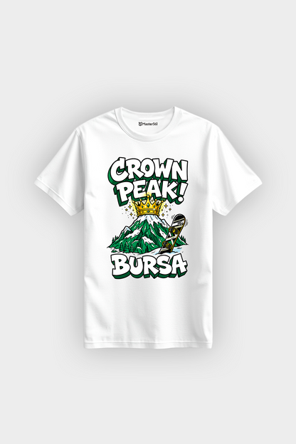 Crown Peak Bursa Esprili %100 Pamuklu Tasarım T-Shirt