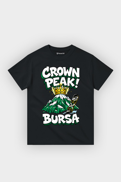 Crown Peak Bursa Esprili %100 Pamuklu Tasarım T-Shirt