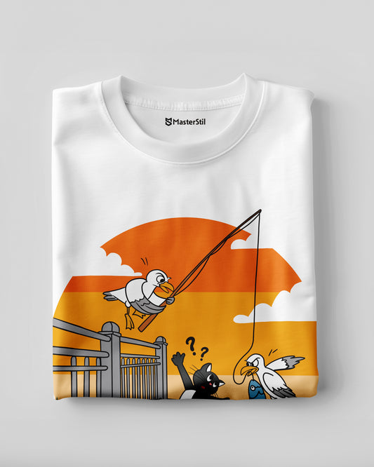 Fish in the Bosphorus, Prank on the Cat – Istanbul Humor Unisex T-Shirt