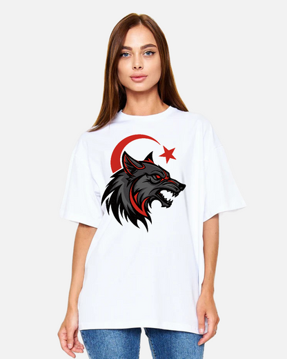 In the Footsteps of the Grey Wolf | Oversized T-shirt Reflecting the Turkish Spirit