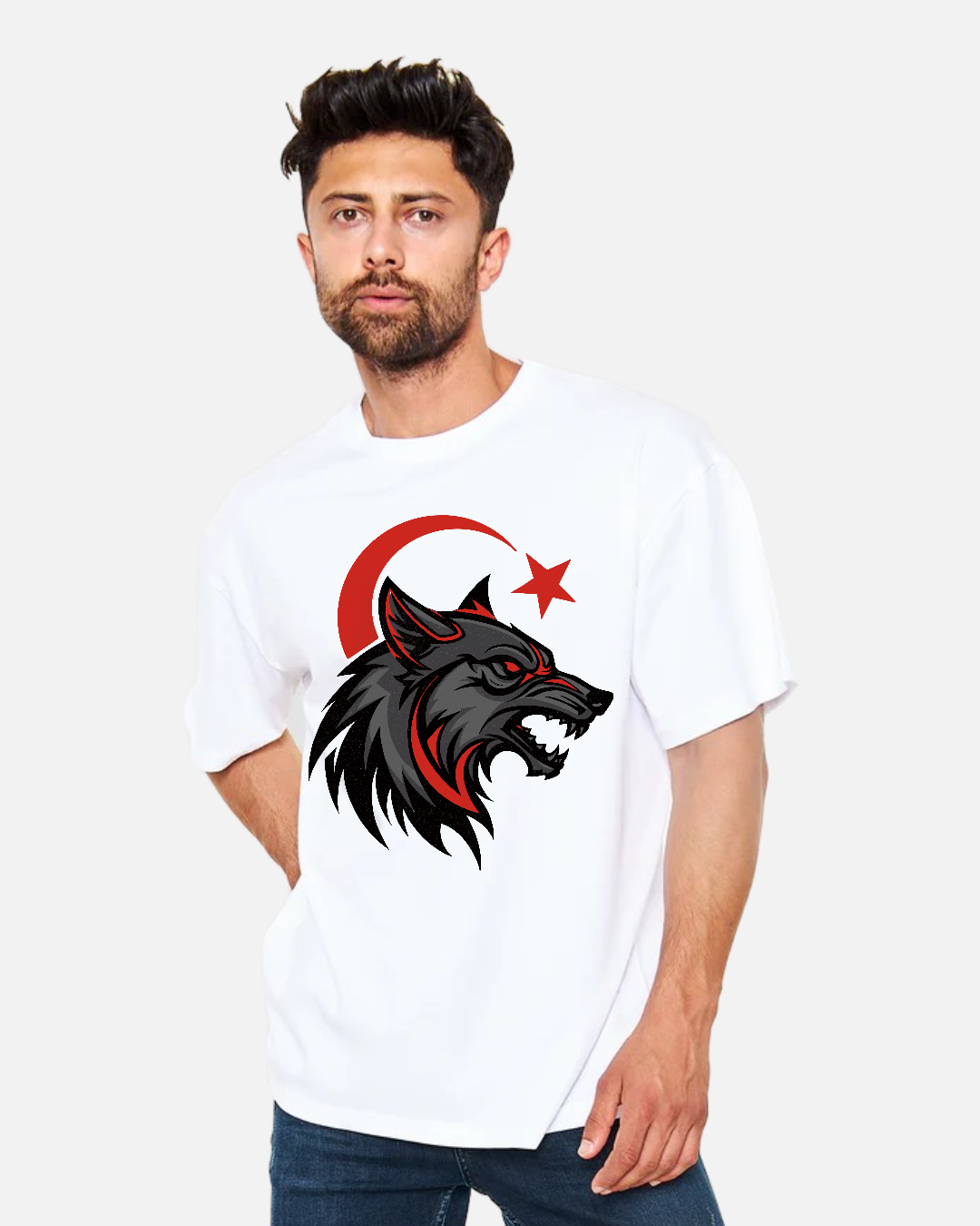 In the Footsteps of the Grey Wolf | Oversized T-shirt Reflecting the Turkish Spirit