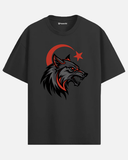 In the Footsteps of the Grey Wolf | Oversized T-shirt Reflecting the Turkish Spirit