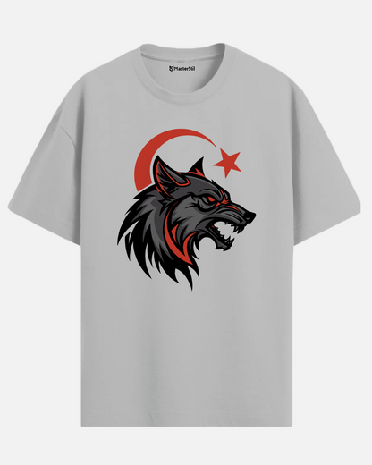 In the Footsteps of the Grey Wolf | Oversized T-shirt Reflecting the Turkish Spirit
