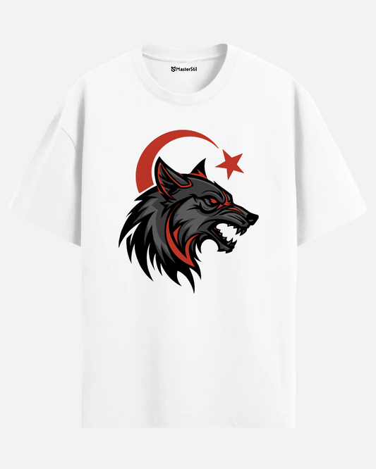 In the Footsteps of the Grey Wolf | Oversized T-shirt Reflecting the Turkish Spirit