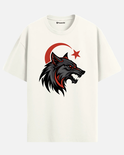 In the Footsteps of the Grey Wolf | Oversized T-shirt Reflecting the Turkish Spirit