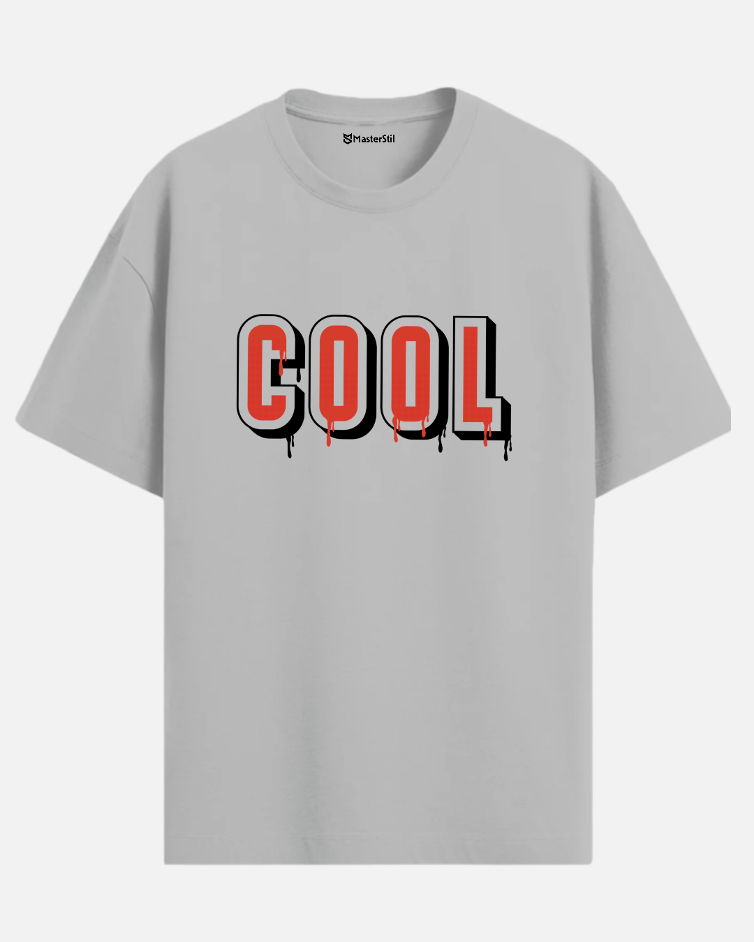 COOL DRIP – Akışkan Yazı Tipi PopArt Tişört | Oversize | Cesur & Minimal Stil