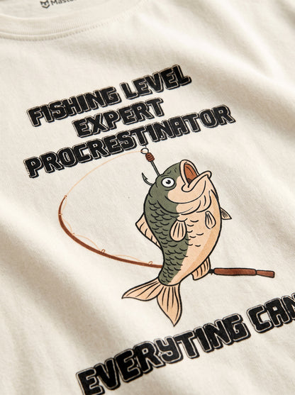 Expert Procrastinator Balıkçı %100 Pamuklu Tasarım T-Shirt