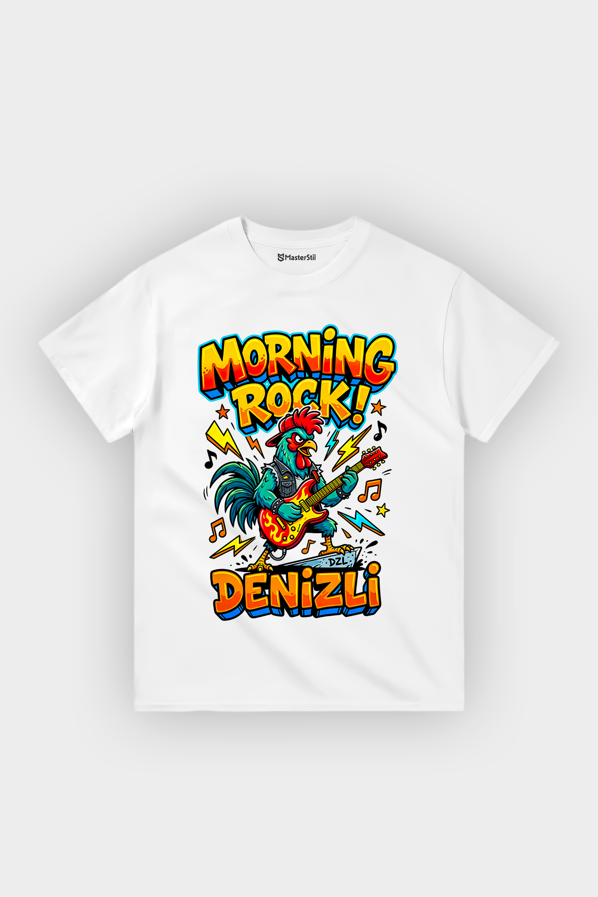 Morning Rock Denizli Esprili %100 Pamuklu Tasarım T-Shirt