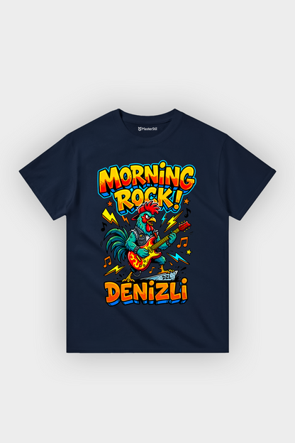Morning Rock Denizli Esprili %100 Pamuklu Tasarım T-Shirt
