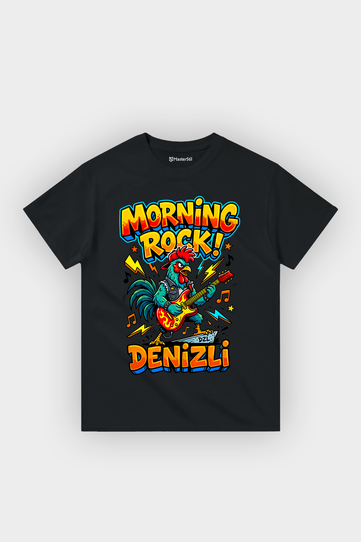 Morning Rock Denizli Esprili %100 Pamuklu Tasarım T-Shirt